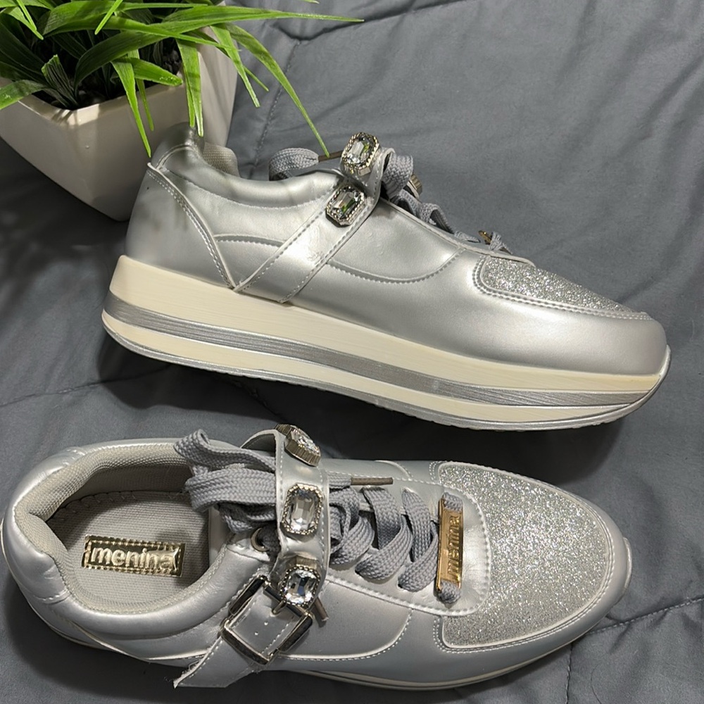 Silver Fashion Sneakers